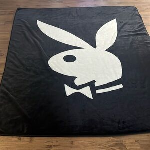 Playboy fuzzy blanket. 2000s.